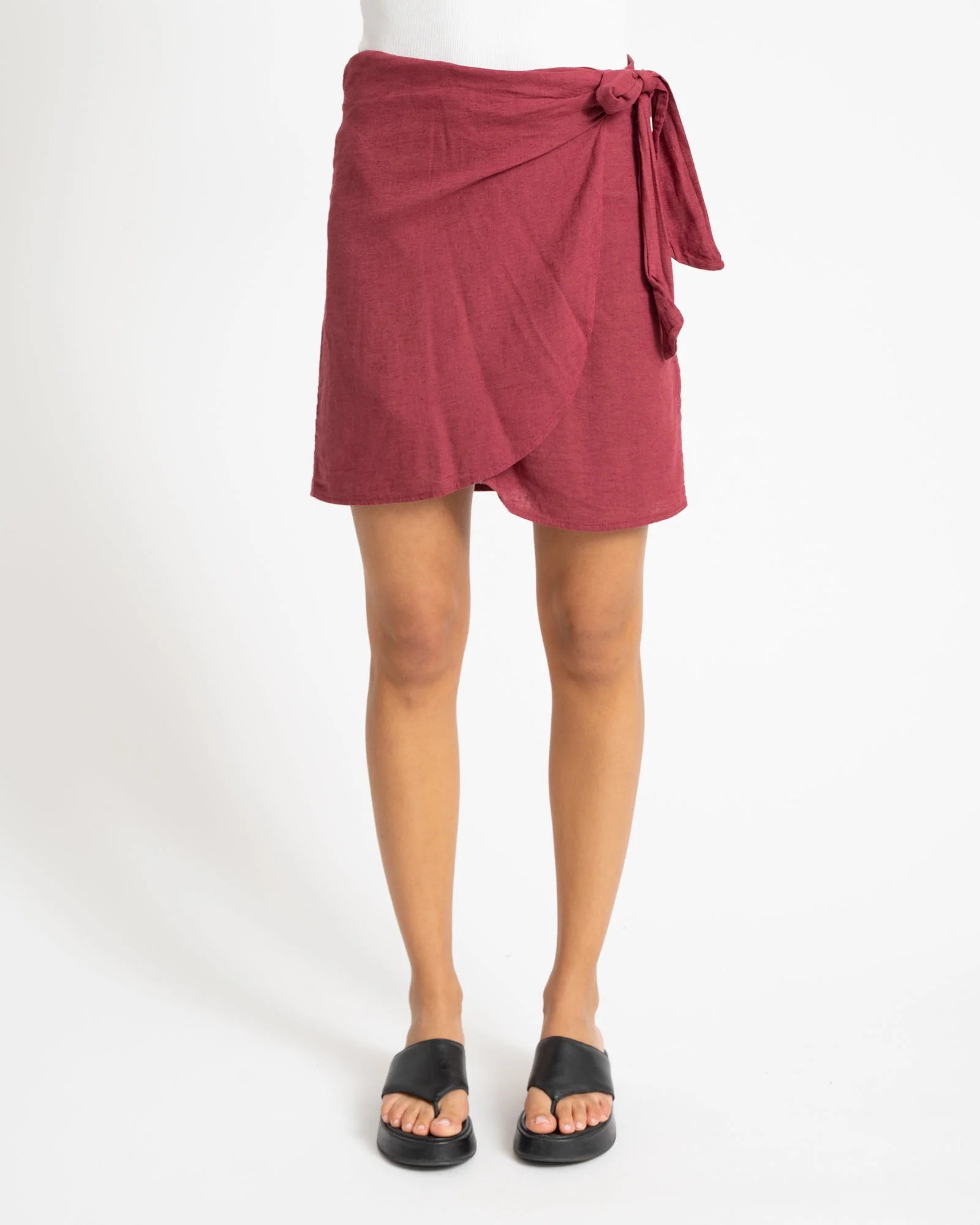 TILTIL Sunny Wrap Skirt Burgundy - Image 3