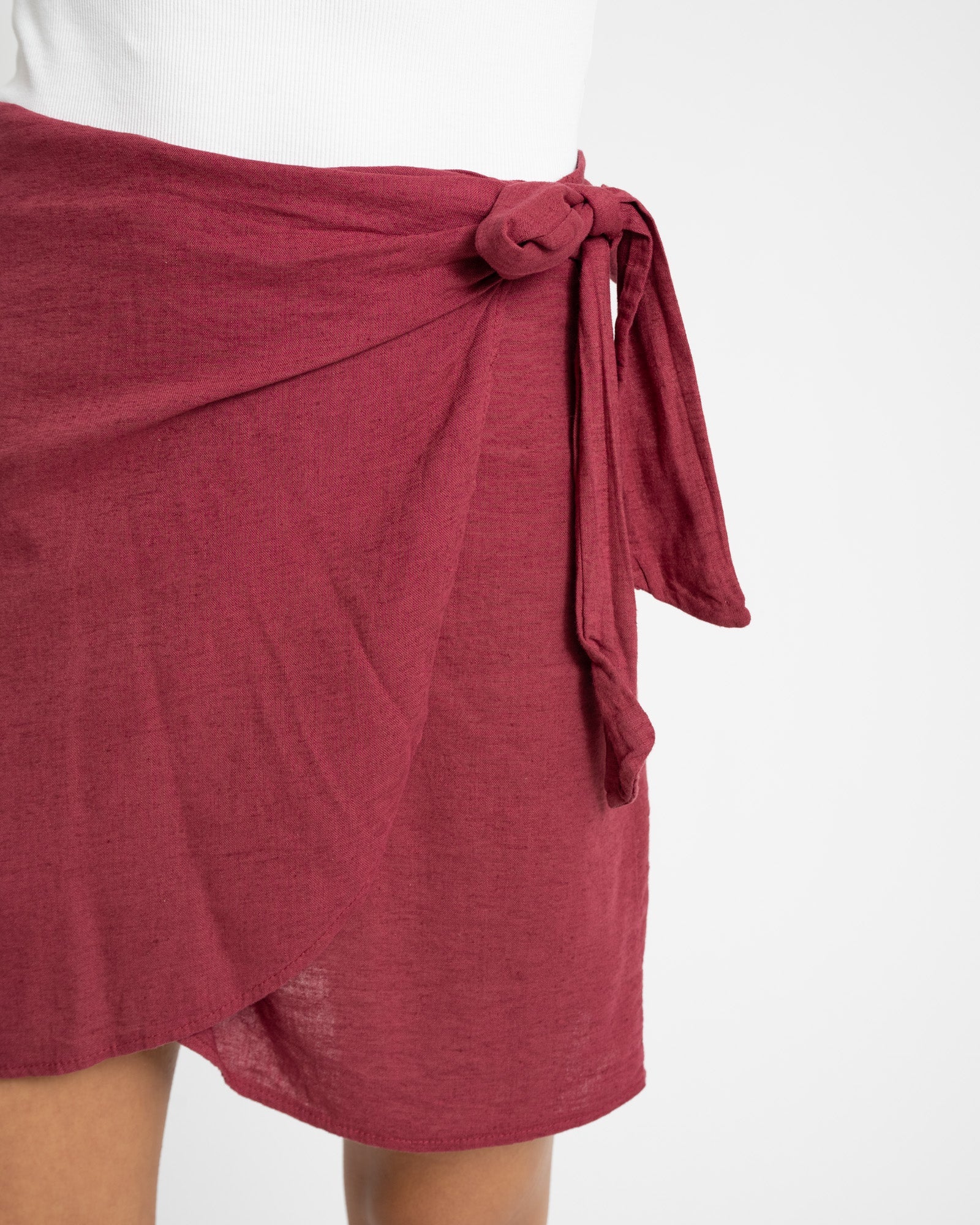 TILTIL Sunny Wrap Skirt Burgundy - Image 7