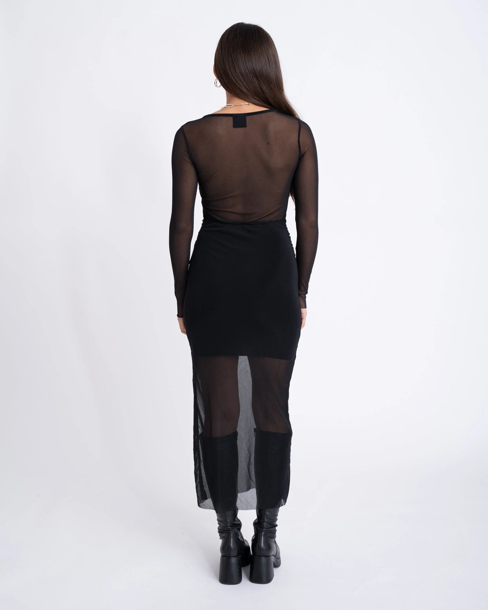TILTIL Suzie Mesh Dress Black - Image 4