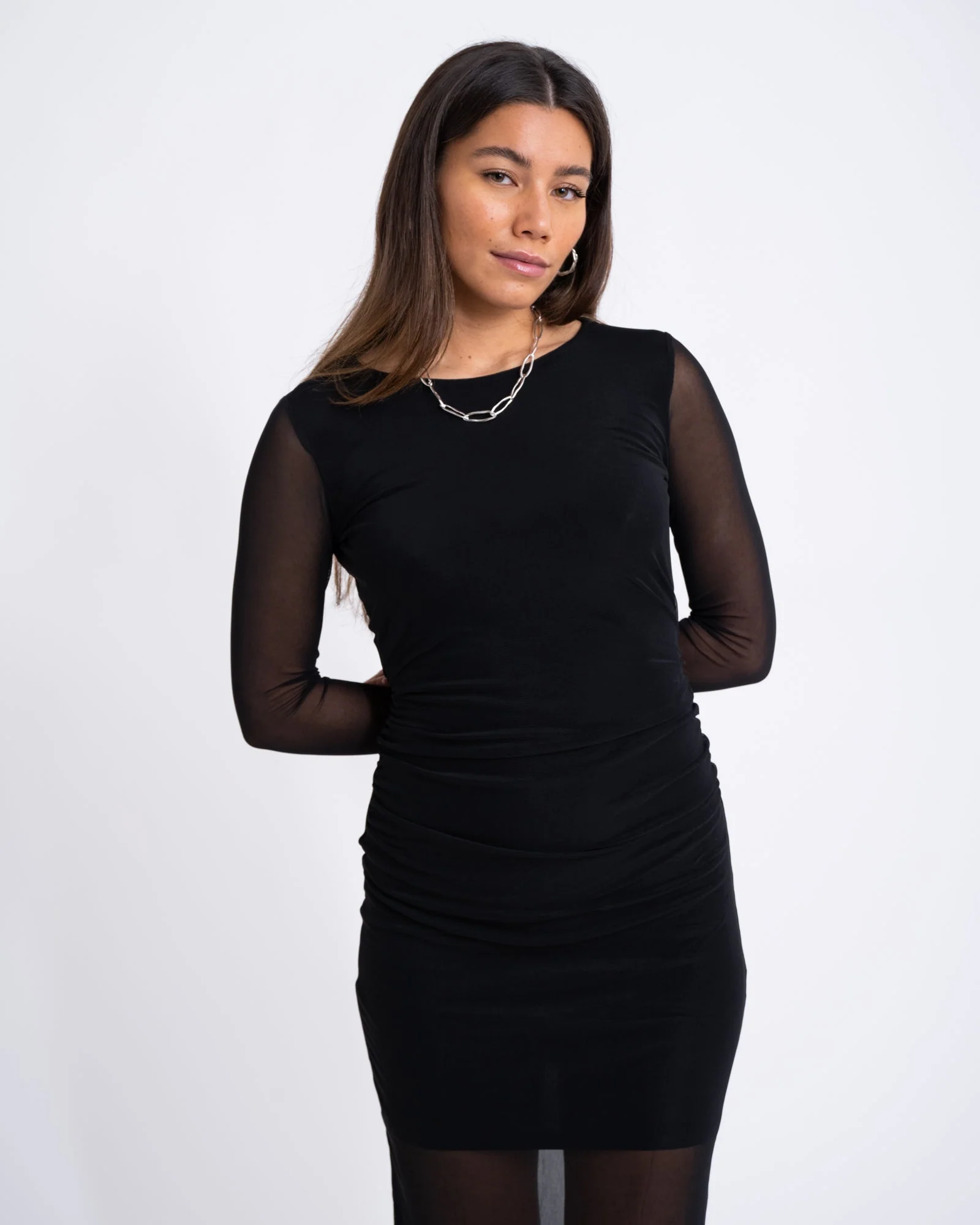 TILTIL Suzie Mesh Dress Black - Image 5