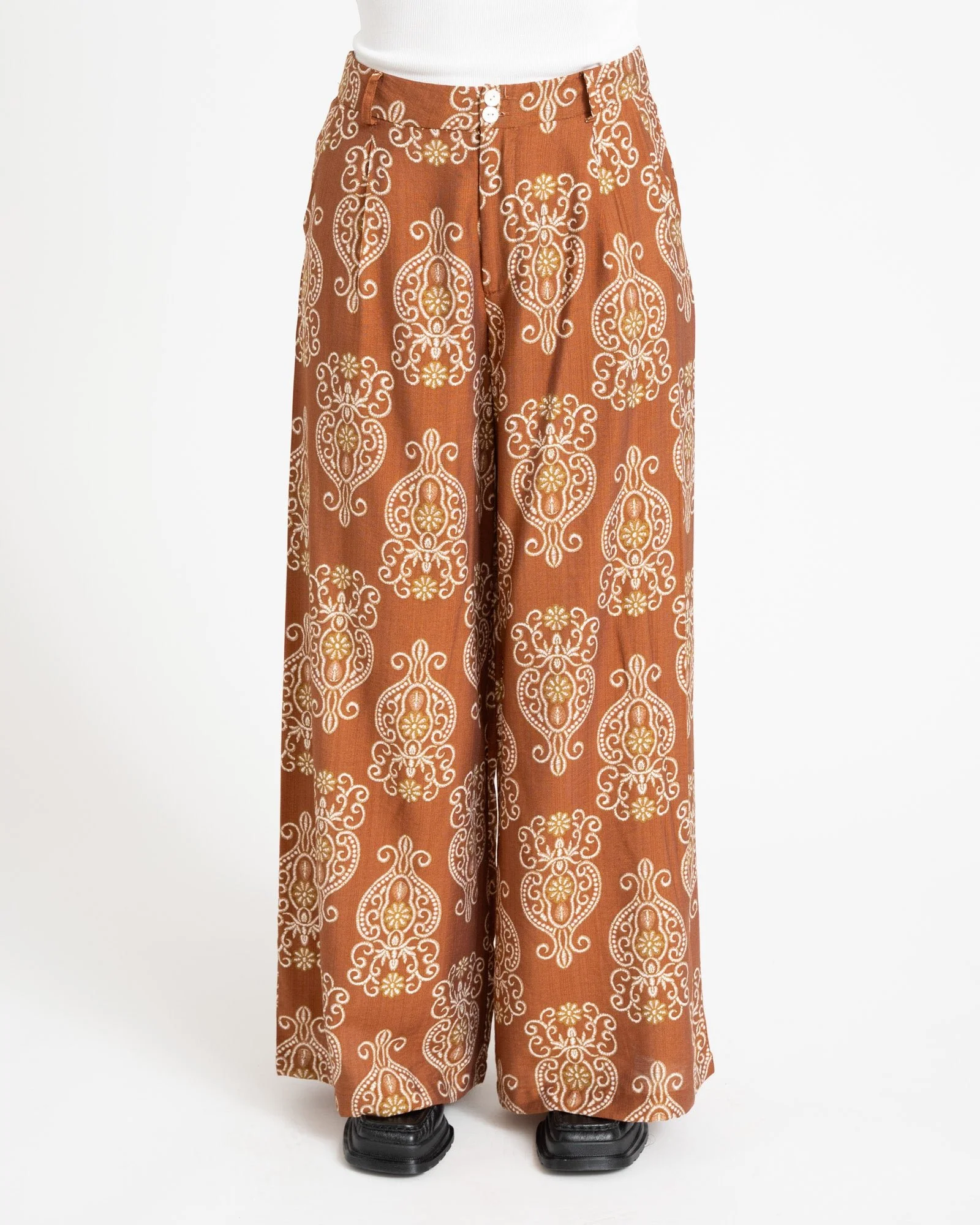 TILTIL Suze Mosaic Pants Rust - Image 3