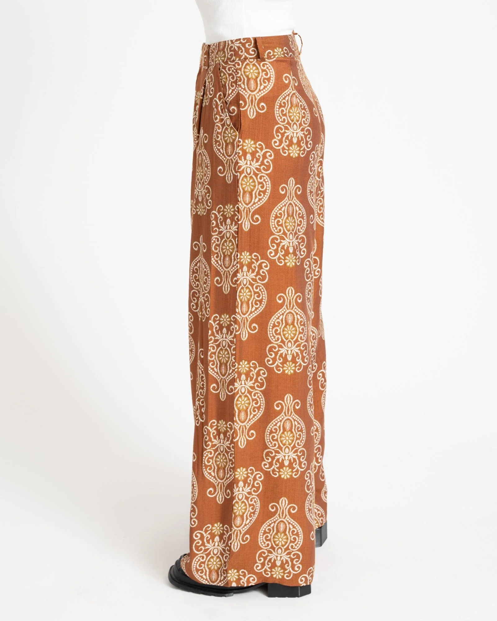 TILTIL Suze Mosaic Pants Rust - Image 4