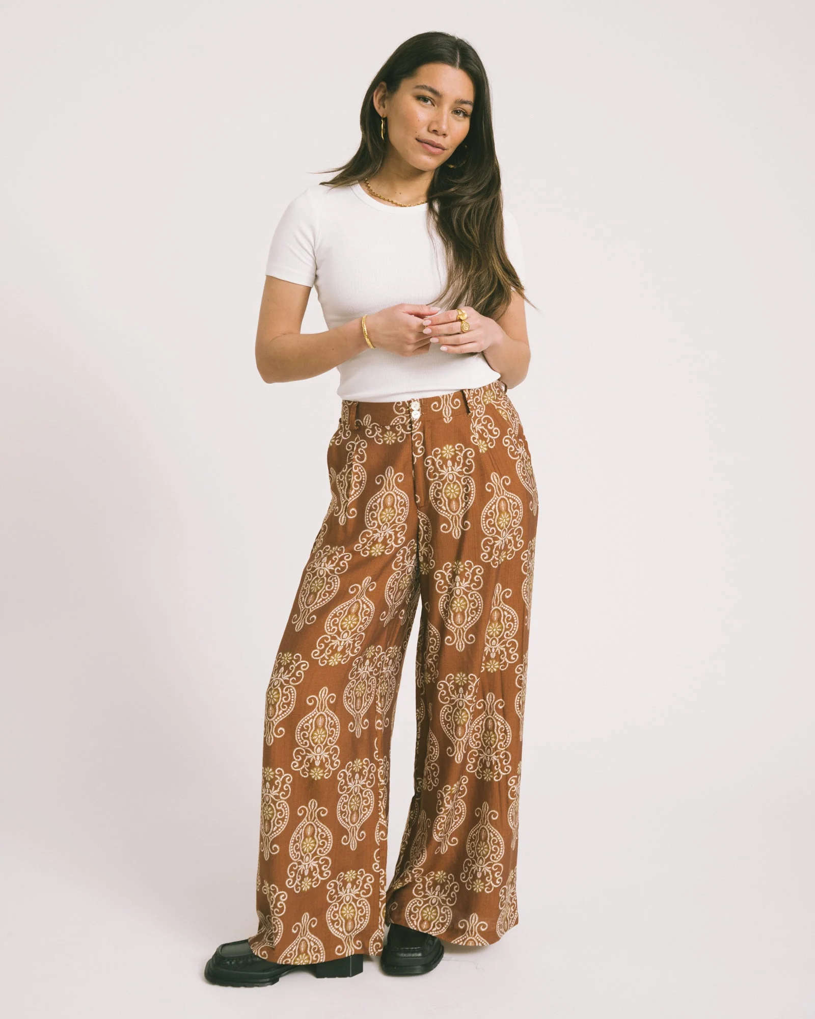 TILTIL Suze Mosaic Pants Rust - Image 7
