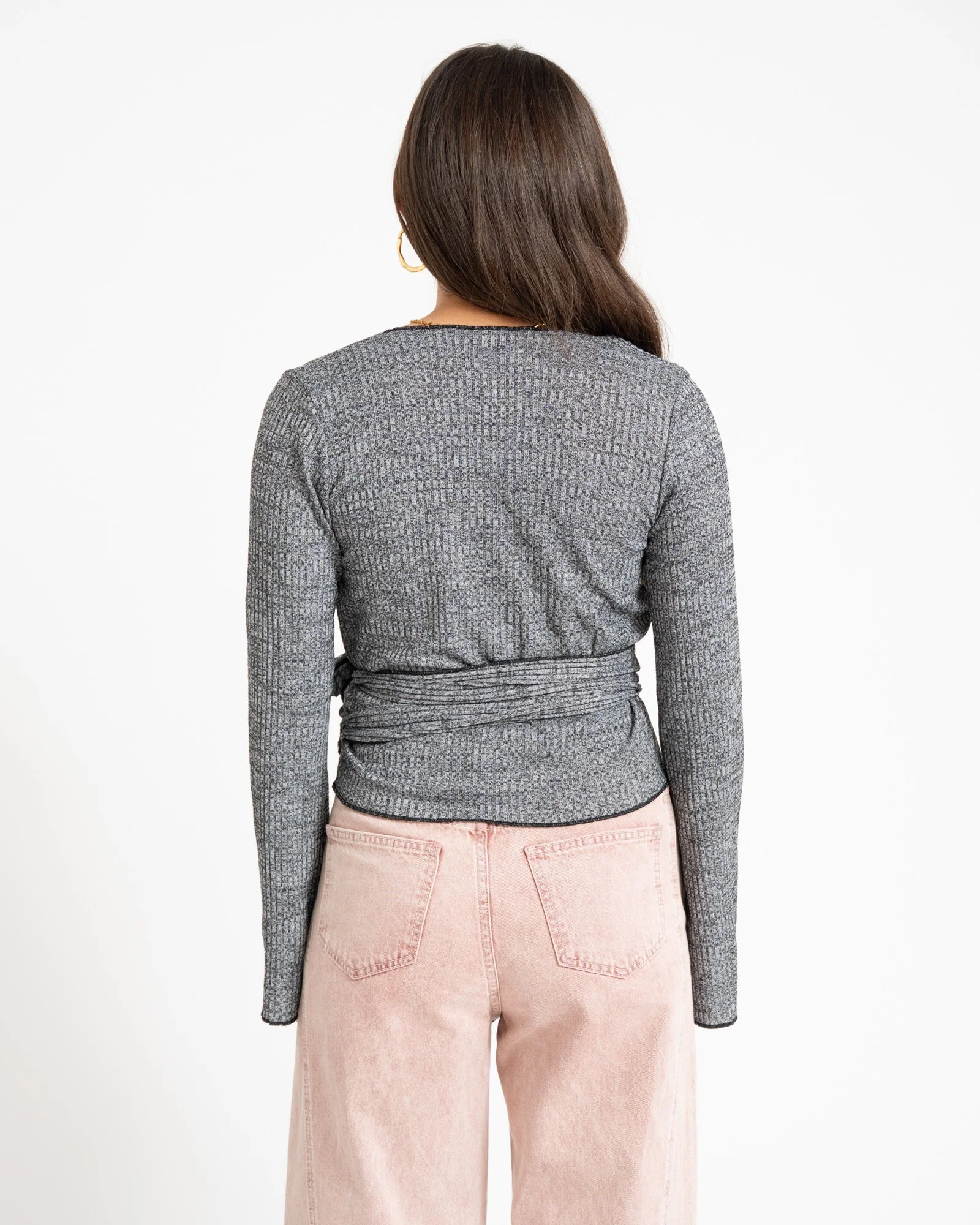 TILTIL Willy Wrap Flare Grey Melange - Image 4