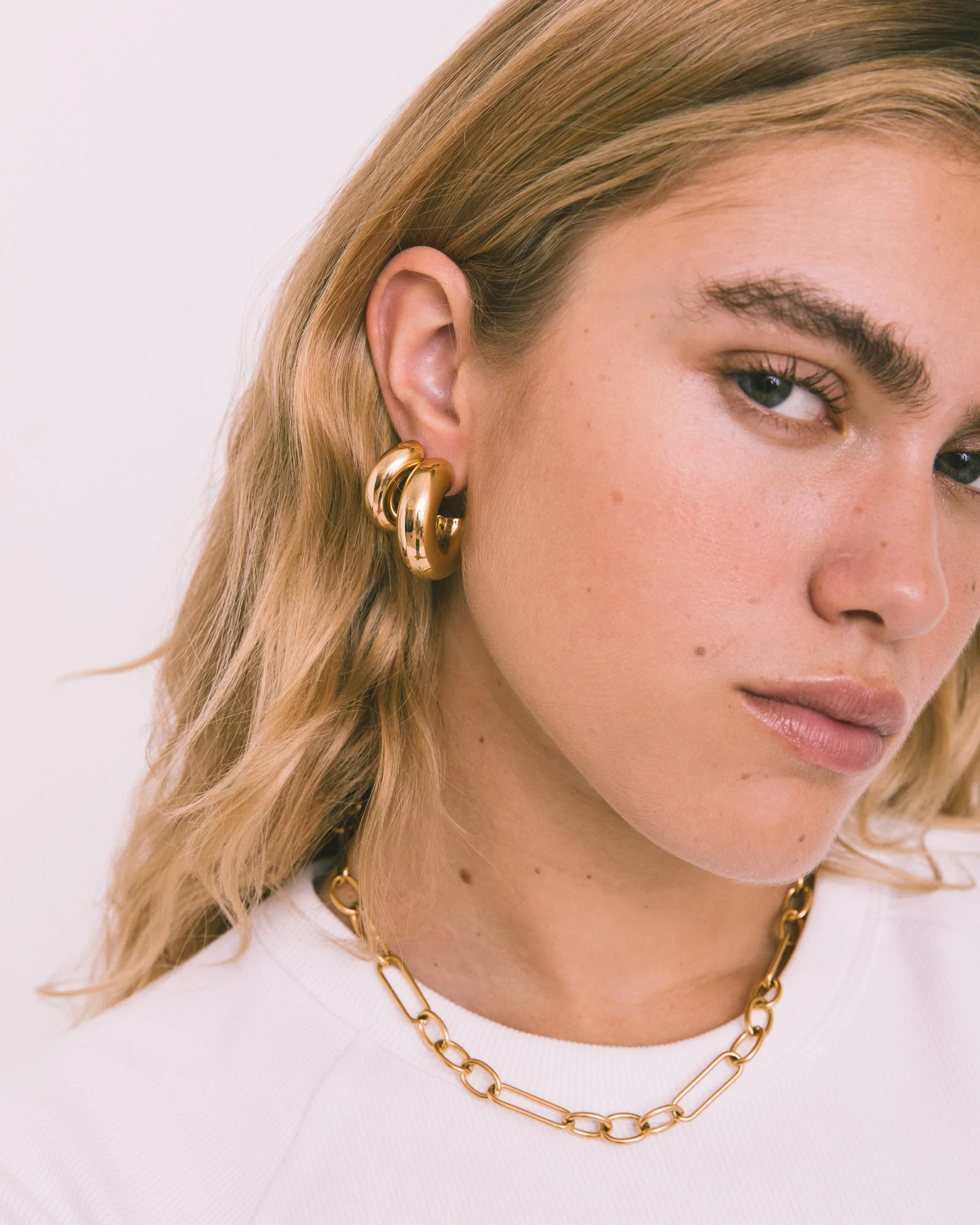 TILTIL Set of 2 Hoop Goldplated Shiny Billy - Image 3