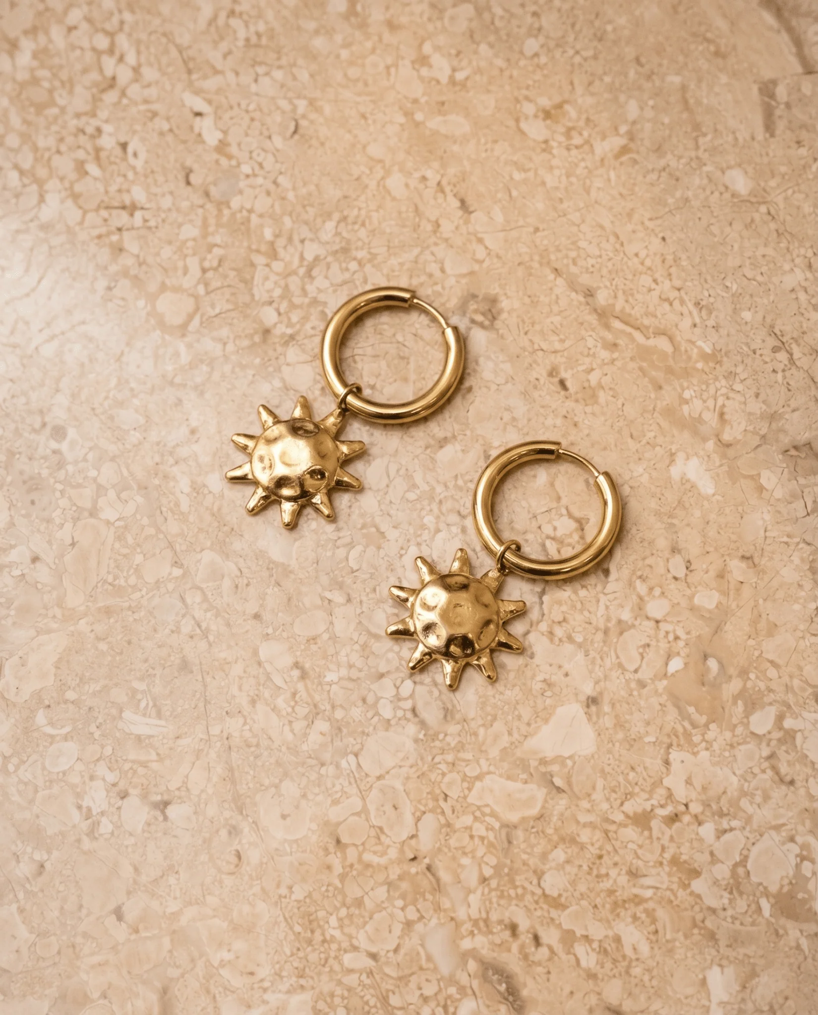 TILTIL Set of 2 Hoop Goldplated Sunshine
