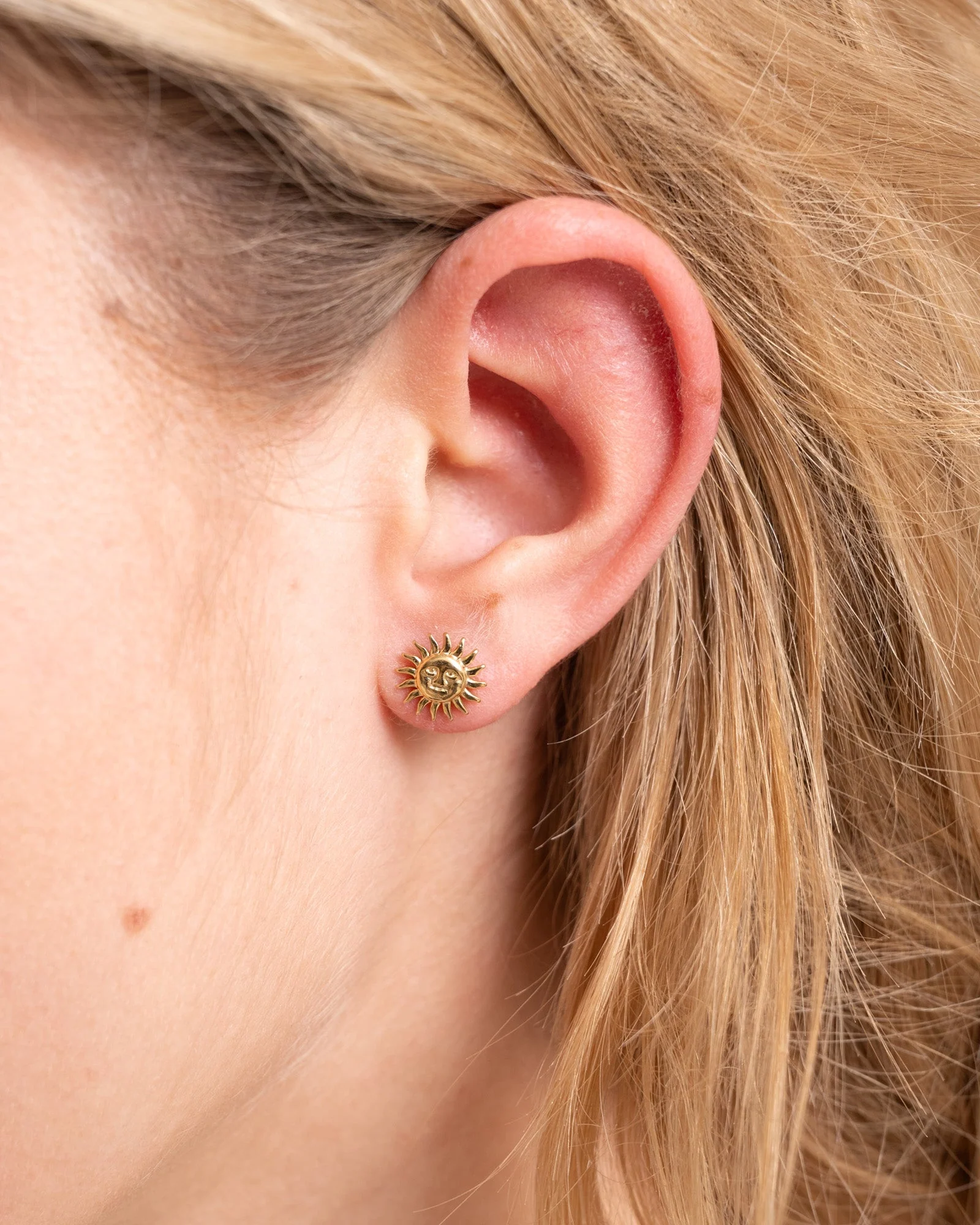 TILTIL Set of 2 Stud Goldplated Sun - Image 2