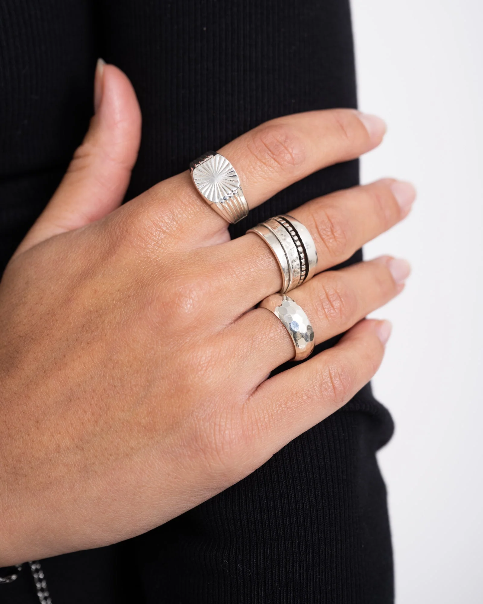 TILTIL Ring Silver Big Signet - Image 2